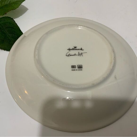 Hallmark Geninne Zlatkis Art PEACOCK 7" Dessert Bread Plate RARE Bird  G1 - Picture 5 of 5